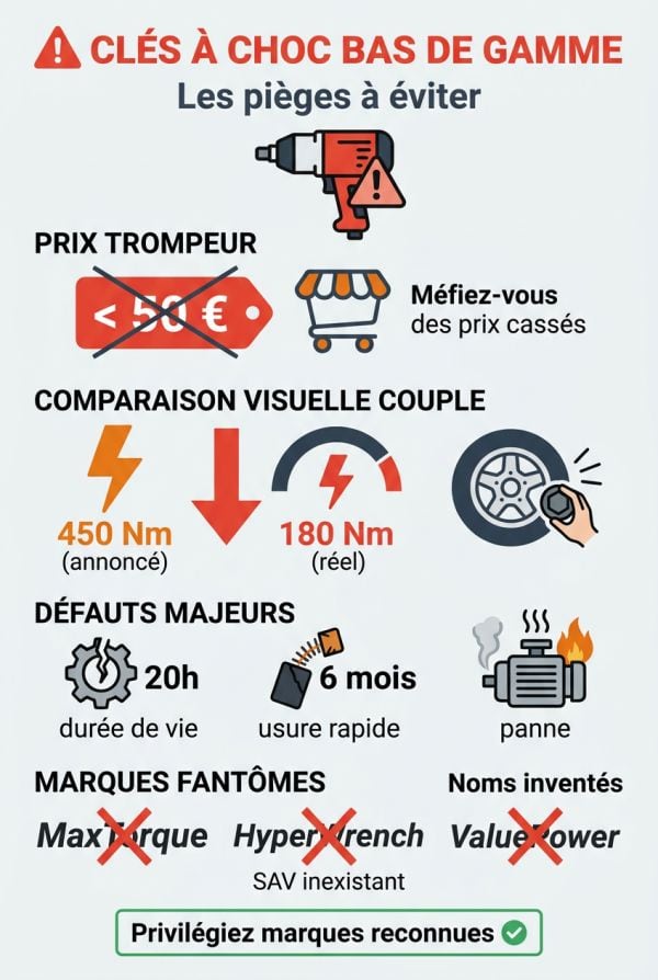 Modèles bas de gamme problématiques identifiés