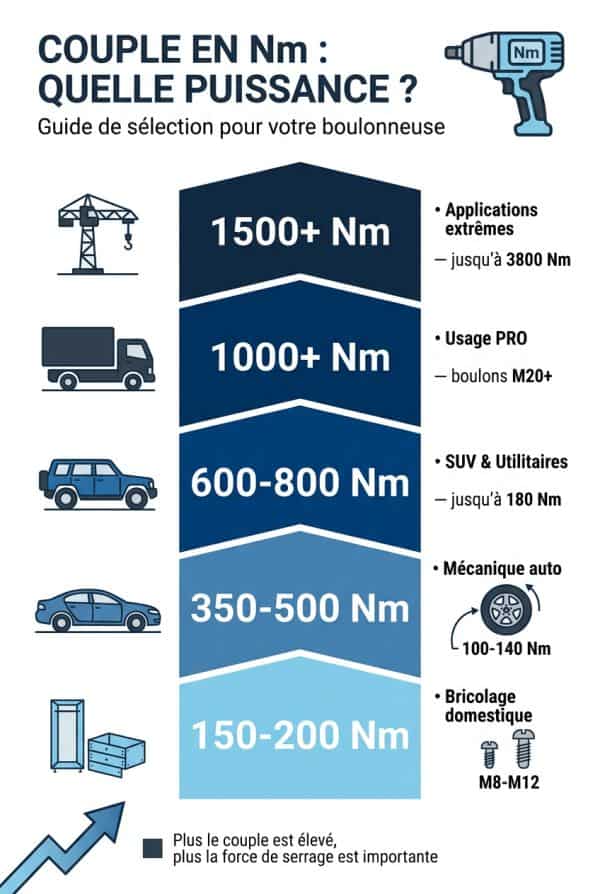 Le couple en Nm : quelle puissance minimum selon vos travaux ?
