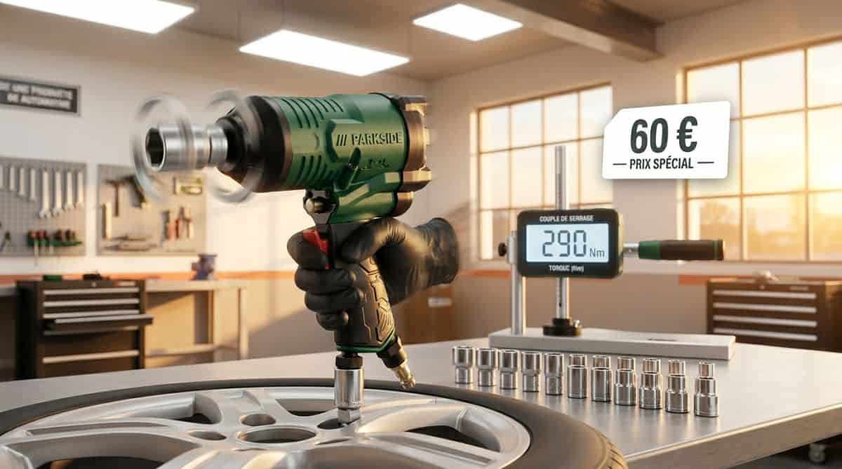 Clé à choc pneumatique Parkside : vaut-elle ses 60 € chez Lidl ?