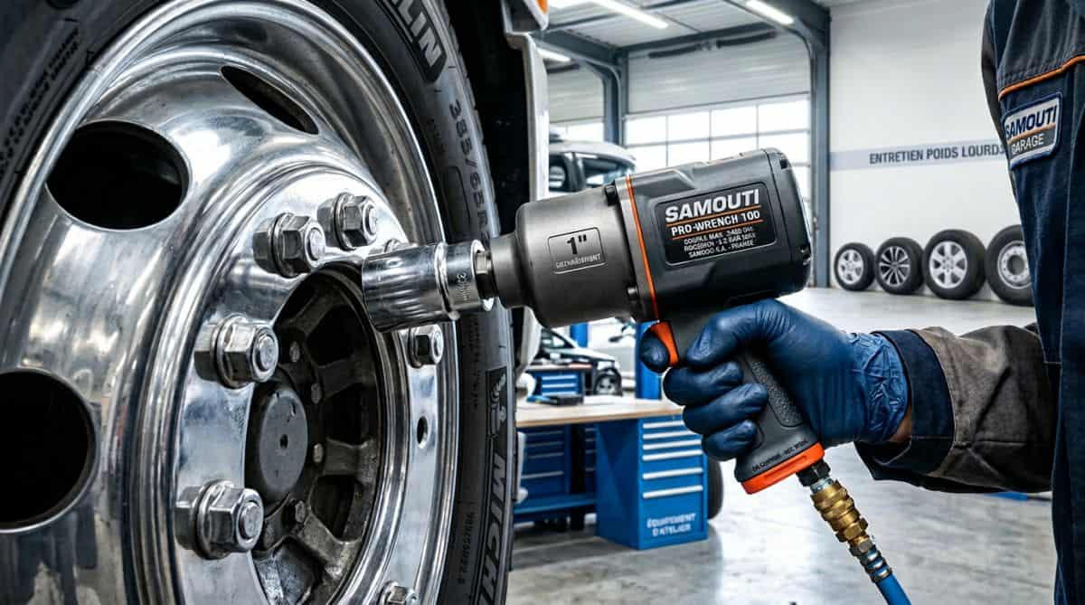 Clé à choc pneumatique professionnelle pour garage et poids lourd