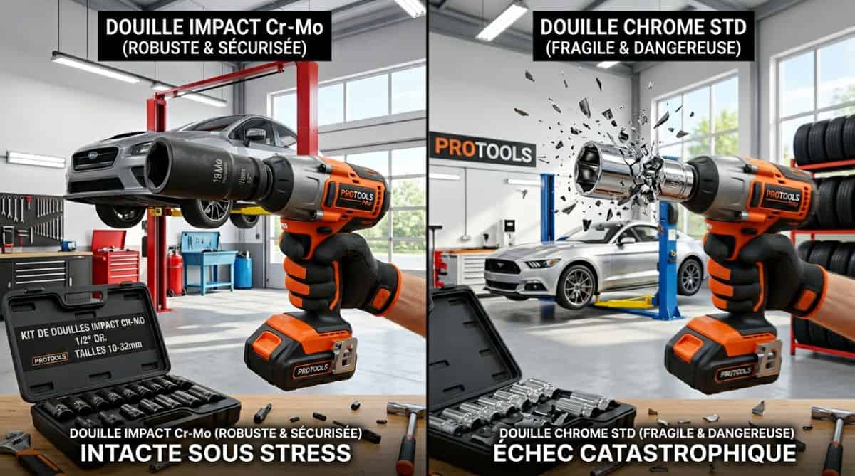 Douille pour clé à choc : bien choisir son coffret d'embouts